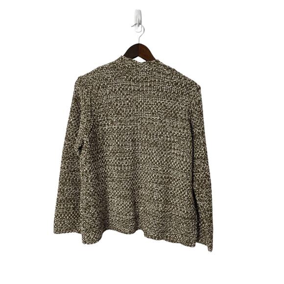 Orvis Knitted Cardigan With Pockets Green & White Open Front Ladies Size Large - Picture 3 of 3